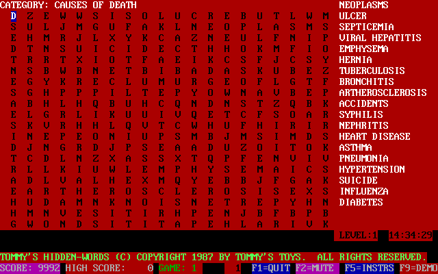 screenshot of Tommy's Hidden-Word