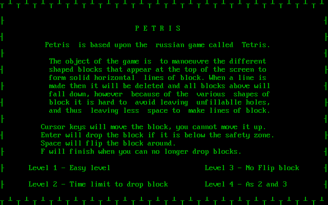 screenshot of Petris