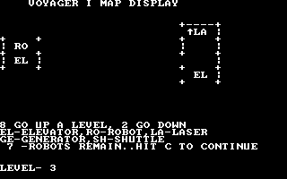 screenshot of Voyager I: Sabotage of the Robot Ship