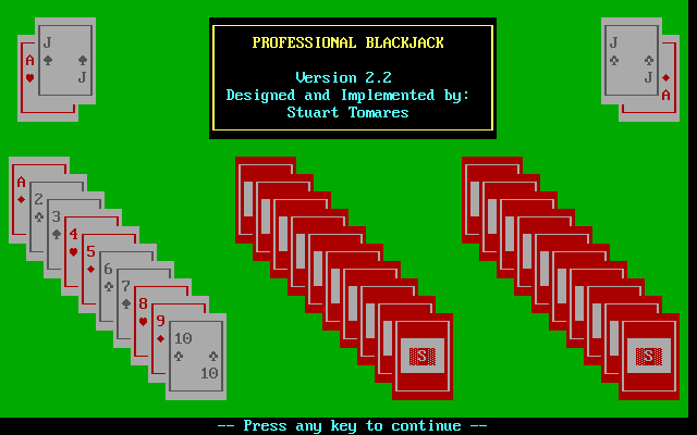 screenshot of Professional Blackjack