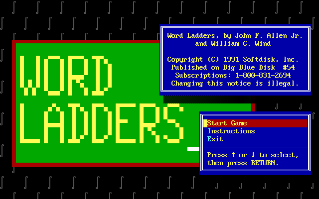 screenshot of Word Ladders
