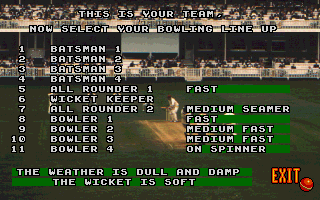 screenshot of Ian Botham's Cricket