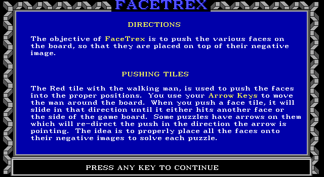 screenshot of Facetrex